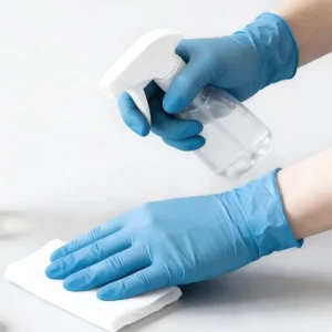 Waterproof Nitrile Gloves Manufacturer Household Washing 3mil Powder Free Blue Disposable Gloves Nitrile for Cleaning