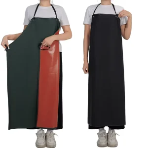 Waterproof Oil Proof PVC Protective Apron Chemical Resistant Durable Apron Adjustable Unisex Apron for Kitchen Food Processing