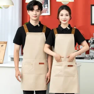 Waterproof Oil Resistant Sleeveless Apron Breathable Adjustable Shoulder Straps Custom LOGO Available Coffee Shops Baking