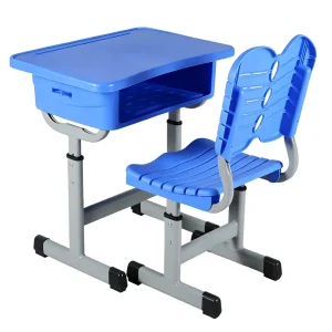 Waterproof Plastic Student Chair Stackable School Furniture Classroom Desk Set