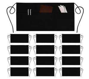 Waterproof Sleeveless Polyester Waist Aprons with 3 Pockets Custom Logo One Size