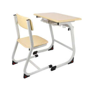 Waterproof Traditional Wood Student Desk and Chair Set