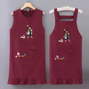 Waterproof Work Kitchen Canvas Apron for Woman Men Chef Work Korean Apron Restaurant Bar Shop Kitchen Aprons