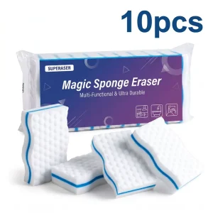 Wave shaped Ergonomic Melamine Magic Eraser Sponge Dual Layer Nano Cleaning Sponge For Kitchen Bathroom Household Stains