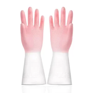 Wear Resistant Kitchen Cleaning Gloves Rubber Latex Waterproof Plastic Gloves for Laundry Dishwashing Household Gloves