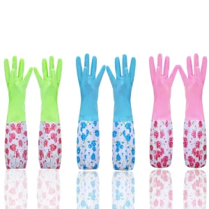 Wear Resistant Latex Thick Kitchen and Laundry Waterproof Lengthened Household Cleaning Gloves