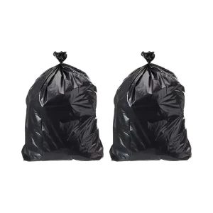 Weather Resistant Disposable Mesh Flat Tied PE Gravure Printed Trash Bags 30 Gal for Household Use