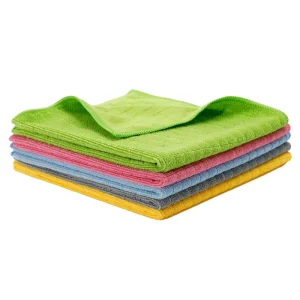 Weft Knitted Grid Microfiber Towel 50x50cm 340gsm Cleaning Cloth Cleanroom Dish Drying Rag Multi Color Daily Use Fabric