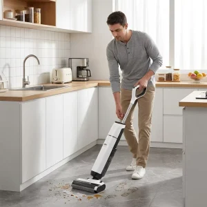 Wet Dry Floor Washer with Vacuum Roller Mop Commercial Floor Scrubber Electric Mop Aspirateur Carpet Cleaner Home Appliance