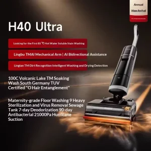 Wet Dry Steam Vacuum Cleaner H40 Ultra H15 Pro Heat 85℃ Mopping Floor 100℃ Hot Water Self Cleaning Floor Scrubber Machine