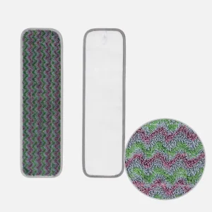 Wet and Dry Durable Microfiber Zigzag Mop Heads with Velcro Reusable Flat Mops Pads Replacement for Floor Cleaning