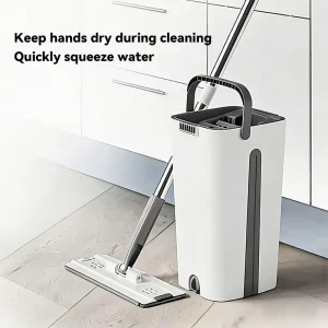 Wet and Dry Mop Rectangle Shape Microfiber Mop Head Stainless Steel Handle Home Use Mop Set
