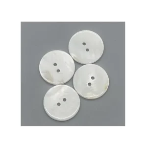 White 2 4 Hole Round River Shell Pearl Button Real Mop Shell Buttons for Shirt