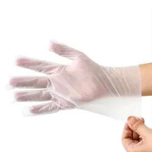 White Blue Color Food Grade Disposable TPE Gloves 100pcs Box Pack PE Gloves for Outside