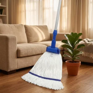 White Cotton Cleaning Mop for Kitchen Living Room & Office