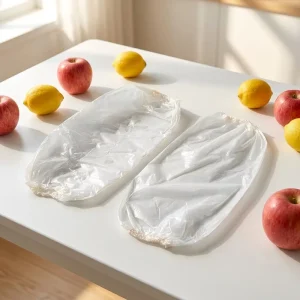 White Disposable Waterproof Eco Friendly PE Oversleeve Food Industry One Time Use Cover for Food Processing