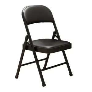 White Folding Plastic Chair with Metal Frame for Party, Wedding, or Kitchen Use