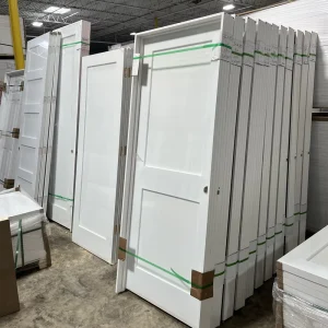 White Primed 2 Panel Prehung Shaker Solid Core Mdf Interior Shaker Door