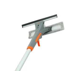 Window Cleaning Brush High Window Squeegee with Magic Cleaning Spray Telescopic Handle Brush for Car Wash