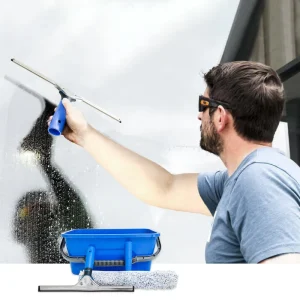 Window Cleaning Kit Customizable Color Logo Commercial PP Buckets Window Squeegee Direct Factory 12L Blue