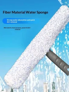 Window Cleaning Scraper High Rise Microfiber Cloth Glass Cleaning Miracle Tool Dual-purpose Glass Squeegee