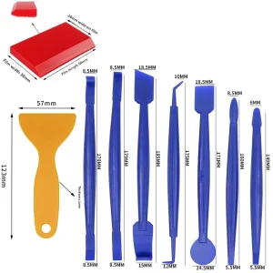 Window Film Edge sealing Tool 9 piece PP Squeegee Spatula Trimming Sealing Color change Film Clear coat Installation