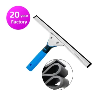 Window Squeegee 14 Inch Stainless Steel Shower Long Handle Rubber Wiper Glass Cleaner Car Window Cleaning Factory Direct Custom