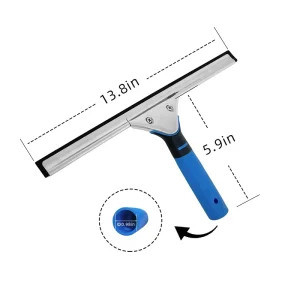 Window Squeegee Car Window Cleaning Factory Direct Custom 14 Inch Stainless Steel Shower Window Squeegee Long Handle