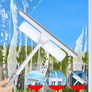 Window Washer Wiper Shower Squeegee for Glass Cleaner Bathroom Mirrors Cars and Tile Walls Rotate Window Squeegee Cleaner