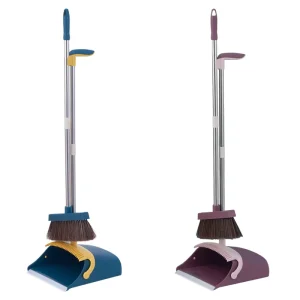Windproof Broom and Dustpan Set Folding Space Saving Sweeper with Soft Bristles for Efficient Household Cleaning Bulk