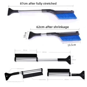 Winter Car Accessories Aluminum Alloy Telescopic Snow Shovel Snow Brush Ice Scraper Snow Removal Squeegee