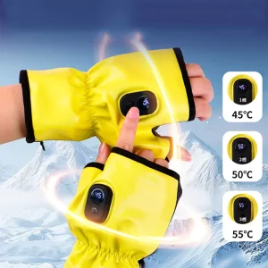 Winter Thermal Heated Gloves for Motorcycle Racing Full Finger Design Battery-Powered Outdoor Household Use