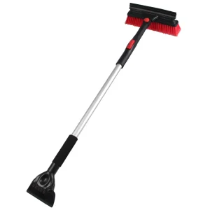 Winter Tools Extendable Snow Broom Ice Scraper Squeegee Snow Brush