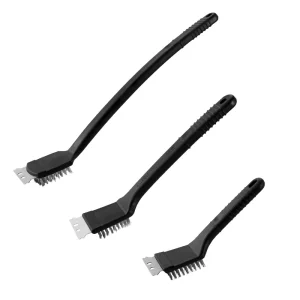 Wire Brush Cleaning Brush with Scraper Head and Curved Handle Grip for Rust Dirt & Paint Scrubbing