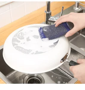 Wire Cloth Scrub Sponge Dishwashing Sponge Scouring Pad Kitchen Cleaning Brush Wash Scrubbing King Household Dishwashing Sponge
