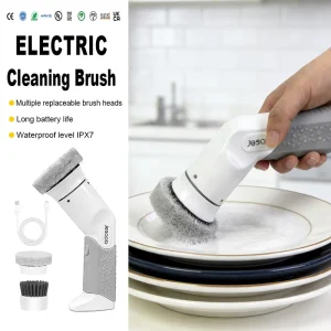 Wireless Rechargeable Cordless Waterproof Electric Bathroom Cleaning Brush
