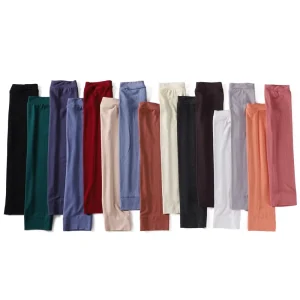 Women’s Cotton Sports Elastic Sunscreen Arm Sleeves Stretchy Fabric Summer Fashion Muslim Hijab Style for Versatile Comfort