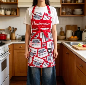 Women’s Sleeveless Bib Chef Apron Cotton Fabric Washable Reusable for Home and Restaurant Use
