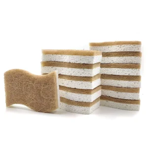 Wood Pulp Sponge Scouring Pad Kitchen Use Wiping Pots Cleaning Cloth Multi Purpose Household Cleaning Dishwashing