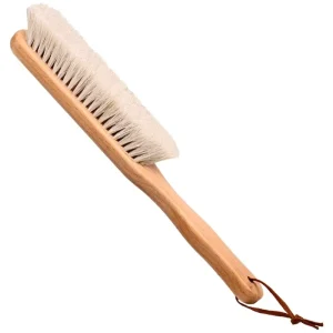 Wooden Bed Sweeping Brush Horsehair Clothing Brush for Wool Coat Lint Removal