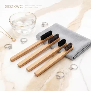 Wooden Black Goat Stiff Horsehair Cleaning Brushes Clothes Hats Soft Bristles 150mm 200mm Length Eco Friendly Brush