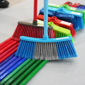 Wooden Broom and Dustpan Set with Durable Mop Handle Cleaning Tool Set for Home Housekeeping