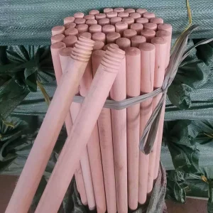 Wooden Broomstick Natural Wood Broom Handle Wooden Stick for Mop & Dustpan Handcrafted in China