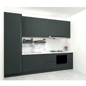 Wooden Compact Kitchen Cabinet Furniture, Cool Color Series