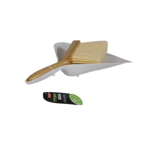 Wooden Eco Friendly Desktop Cleaning Kit Broom Trash Shovel Dustpan Combination Set with PET Brushes