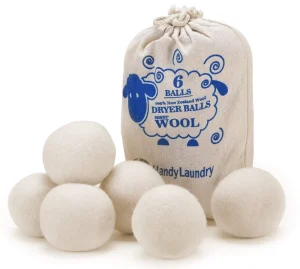 Wool Dryer Balls Natural Fabric Softener Reusable Reduces Clothing Wrinkles and Saves Drying Time Better Than Liquid Softener