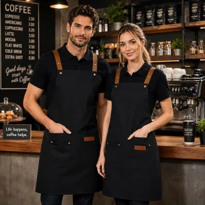 Work Apron Water Resistant Durable Adjustable Bib Apron for Men Women