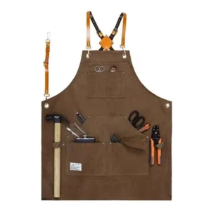 Work Canvas Apron with Leather Belt