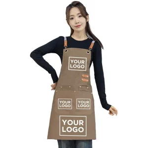 XD730 Personalized Customizable Logo Waterproof Denim Apron Sublimation Custom Heavy Duty Cotton Canvas Kitchen Chef Apron