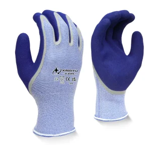 XINGYU 13 Gauge Sandy Latex Coated Anti slip Soft Breathable High Dexterity Logistics Gardening General Protective Work Gloves